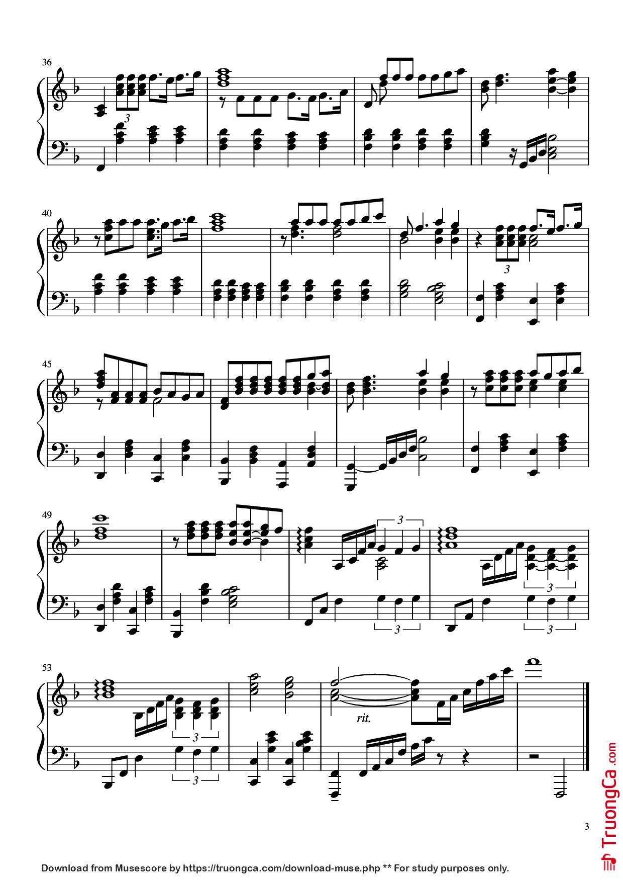 Page 3 of Sheet music PDF Piano I Dreamed A Dream Piano - Music By Claude-Michel Schonber