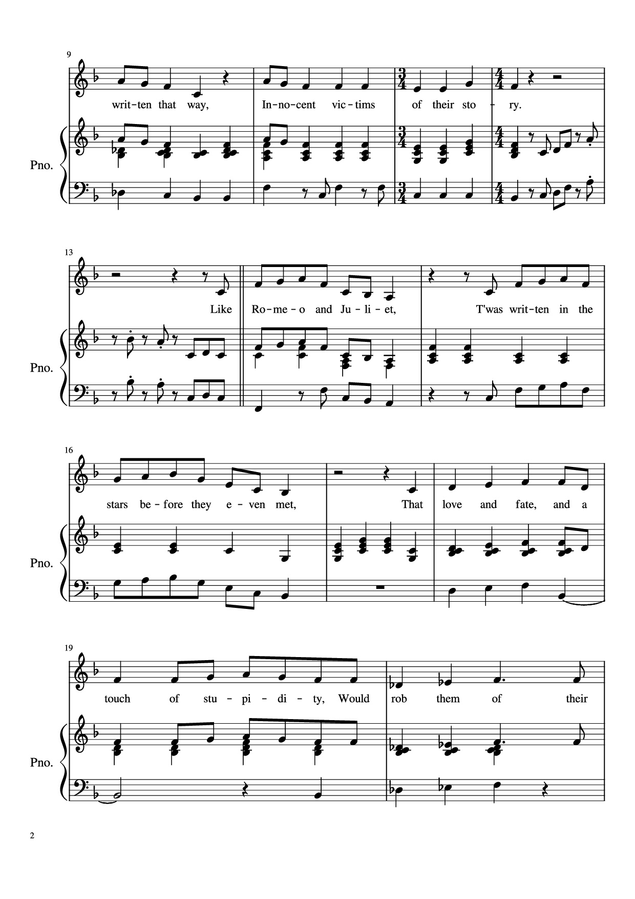 Page 2 of Sheet music PDF Piano Naughty Piano - Undefined
