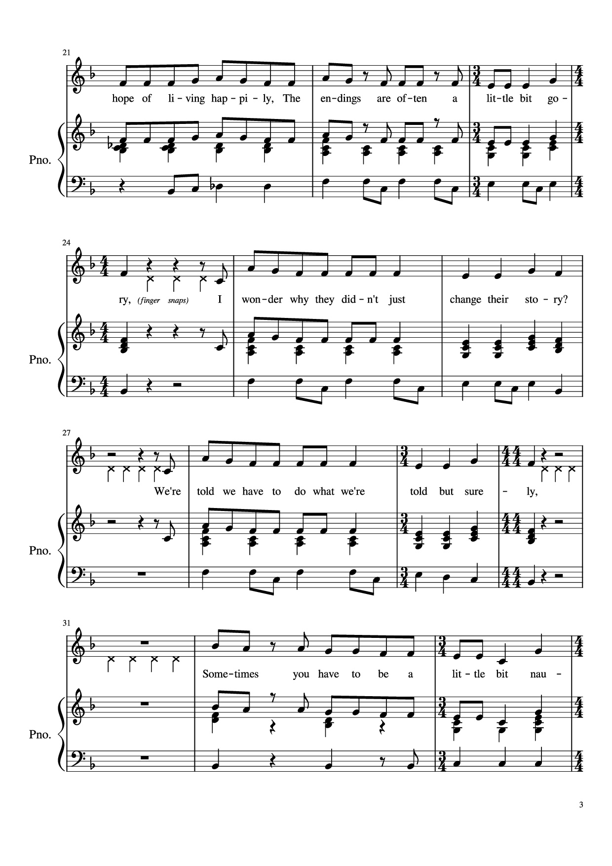 Page 3 of Sheet music PDF Piano Naughty Piano - Undefined