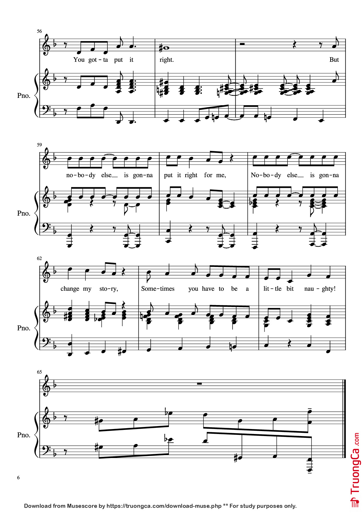 Page 6 of Sheet music PDF Piano Naughty Piano - Undefined
