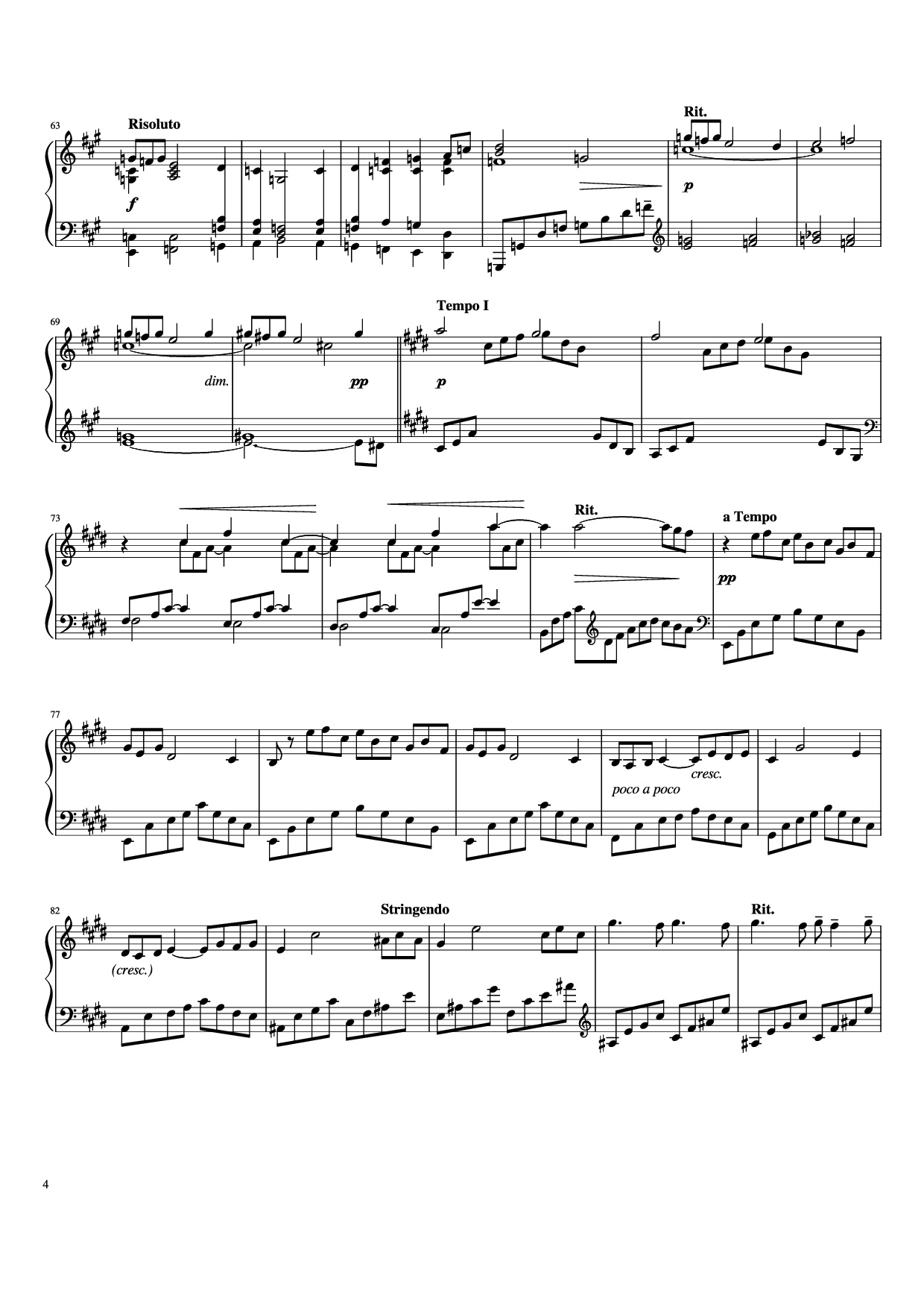 Page 4 of Sheet music PDF Piano Première Arabesque Piano - Claude Debussy