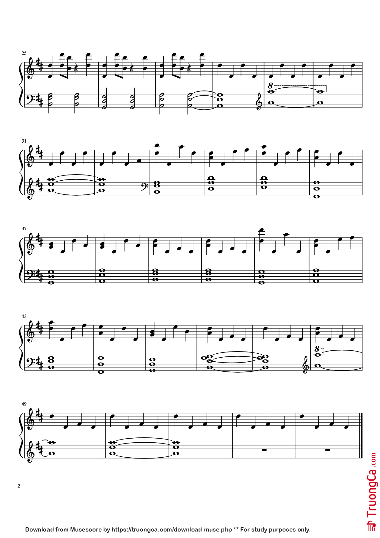 Page 2 of Sheet music PDF Piano Route Sentimental Piano - Undefined