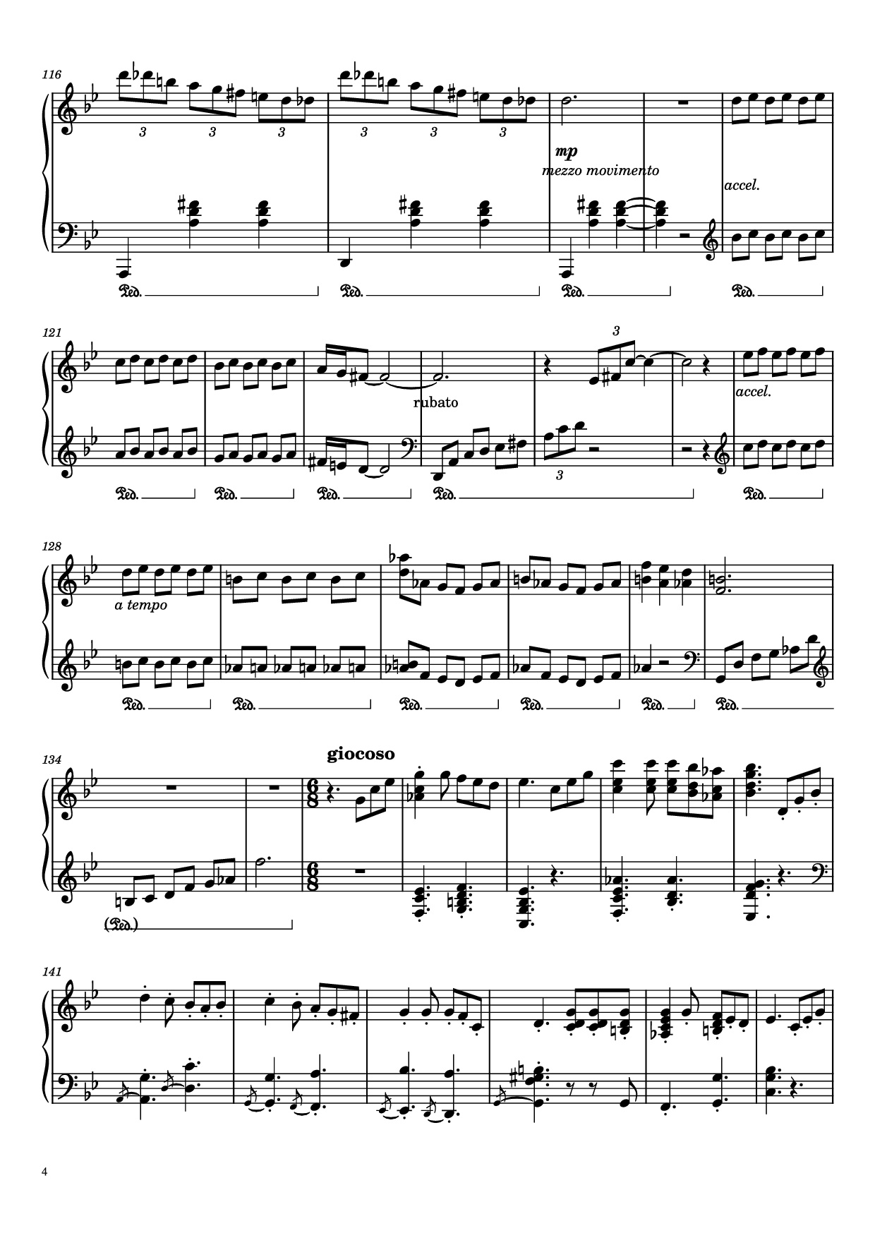 Page 4 of Sheet music PDF Piano Merry-Go-Round Of Life Piano - Composer: Joe Hisaishi