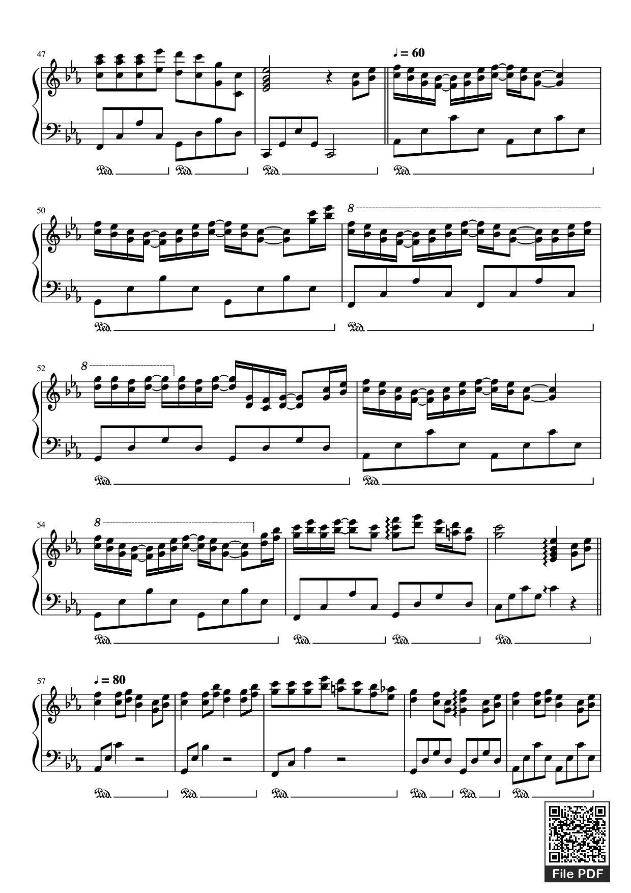 Page 3 of Sheet music PDF Piano The Wind Forest (from My Neighbour Totoro) Piano - Joe Hisaishi