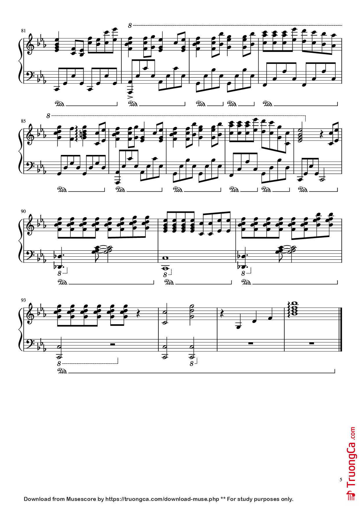 Page 5 of Sheet music PDF Piano The Wind Forest (from My Neighbour Totoro) Piano - Joe Hisaishi