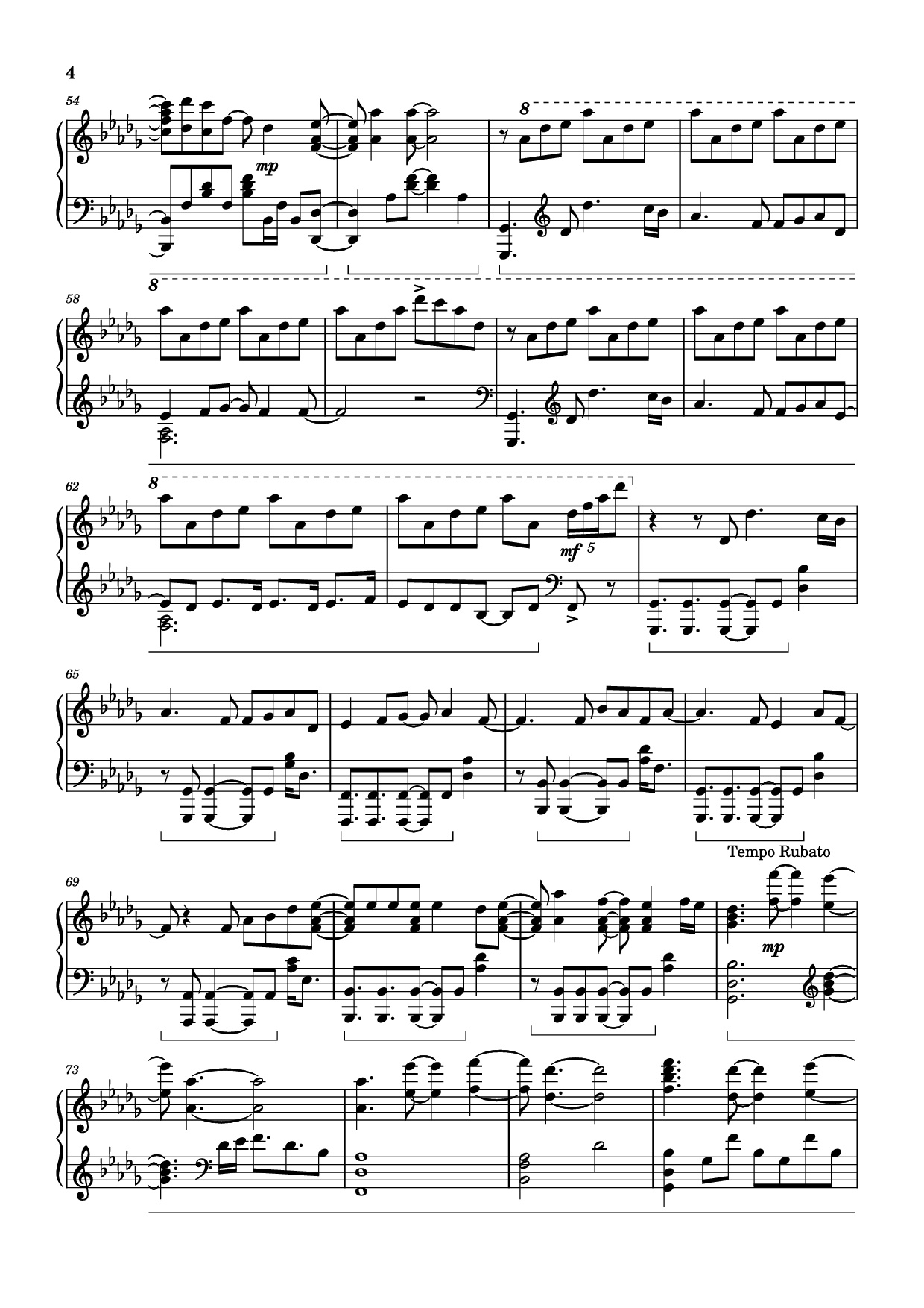 Page 4 of Sheet music PDF Piano Ao No Sumika Piano - Tatsuya Kitani
