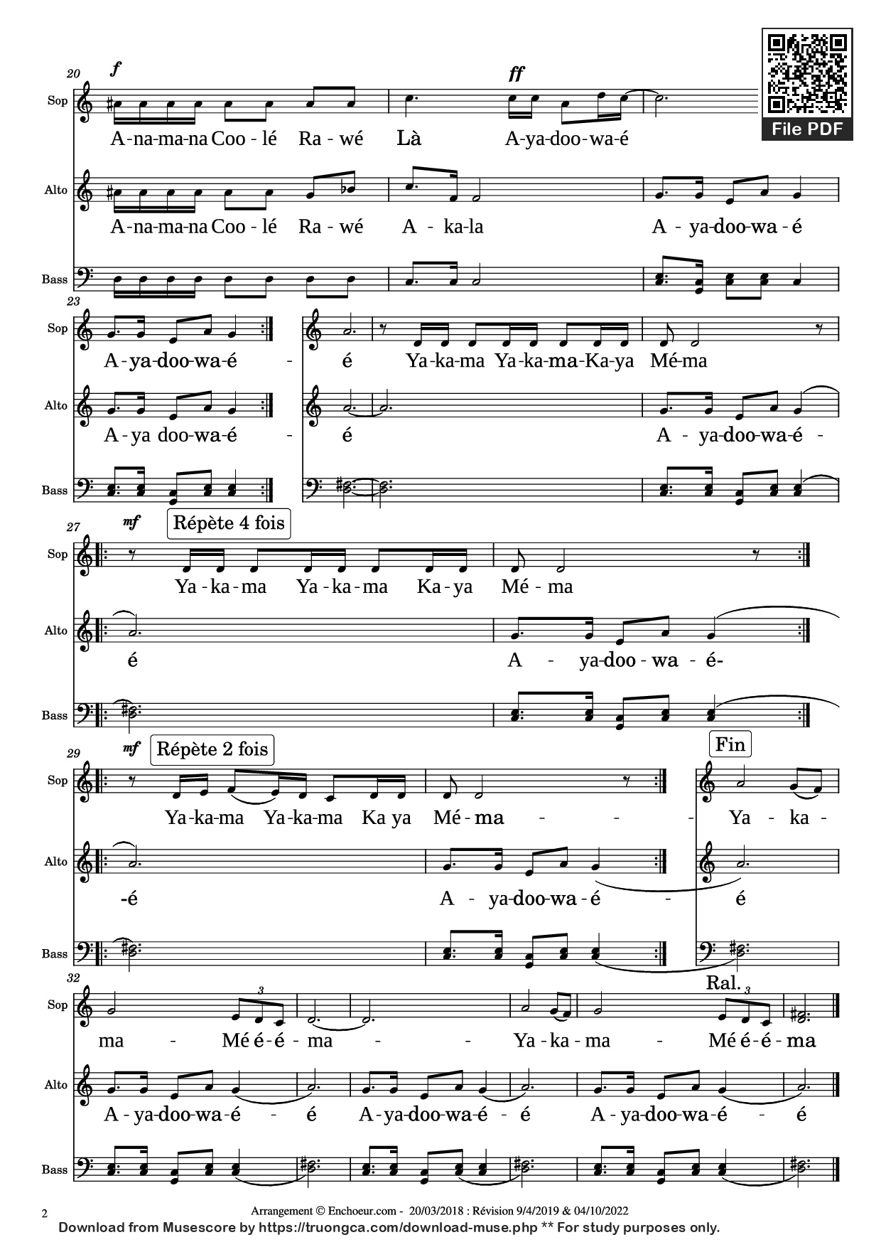 Page 2 of Sheet music PDF Piano Adiémus Piano - Karl Jenkins