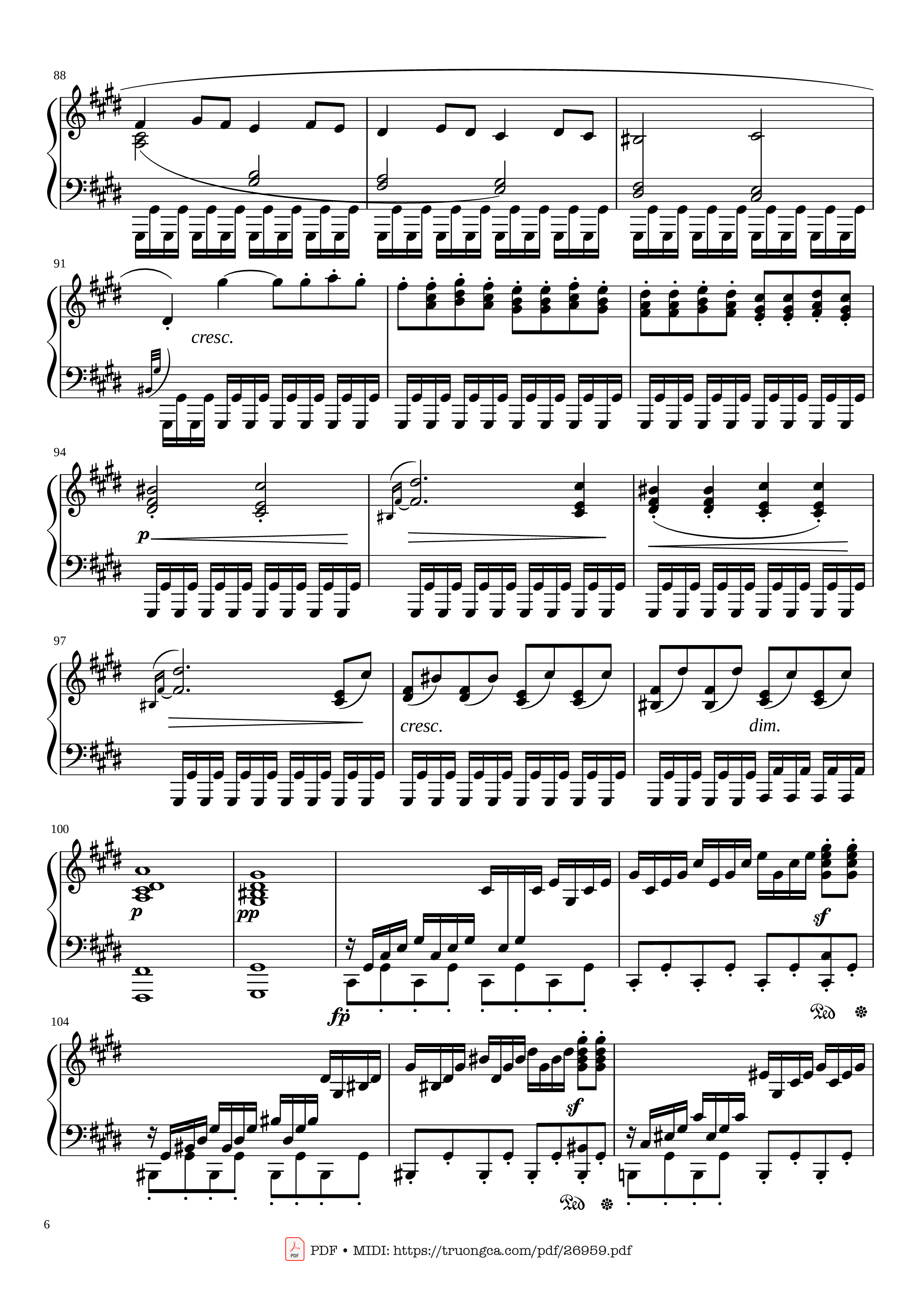 Page 6 of Sheet music PDF Sonate No. 14, Moonlight, 3rd Movement - Ludwig van Beethoven