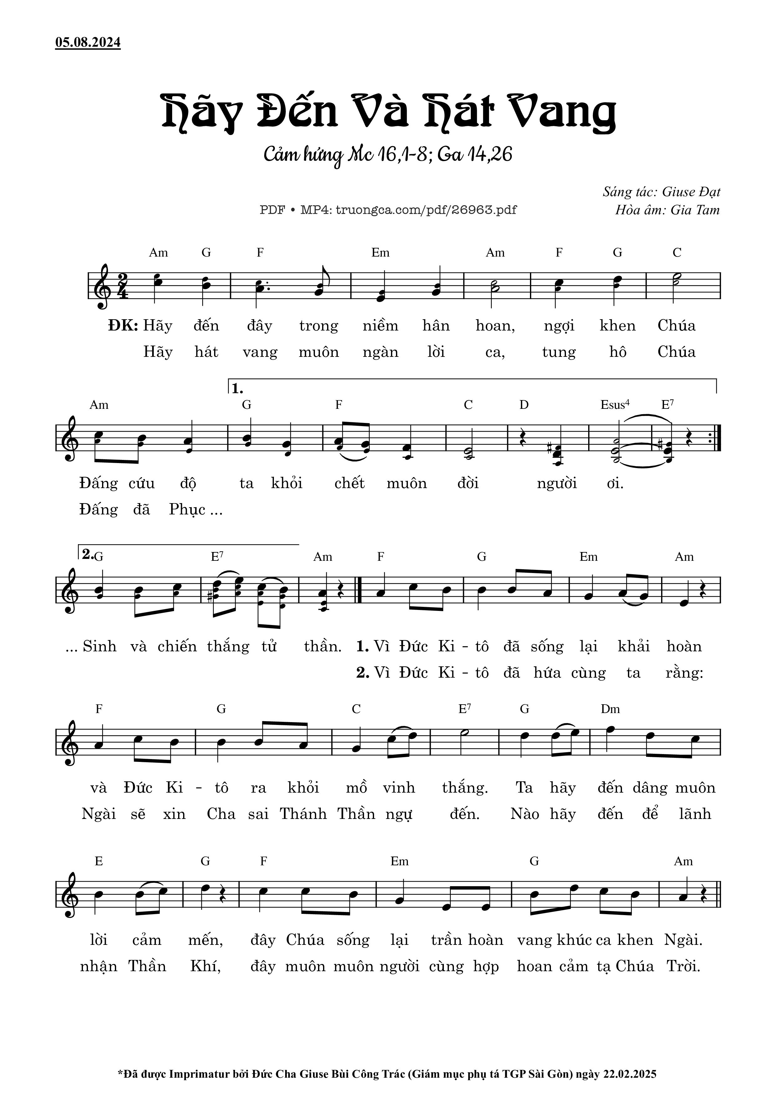 Hãy Đến Và Hát Vang