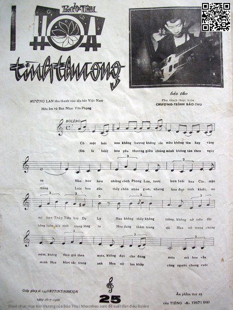 Page 2 of Sheet music PDF Hoa tình thương - Bảo Thu