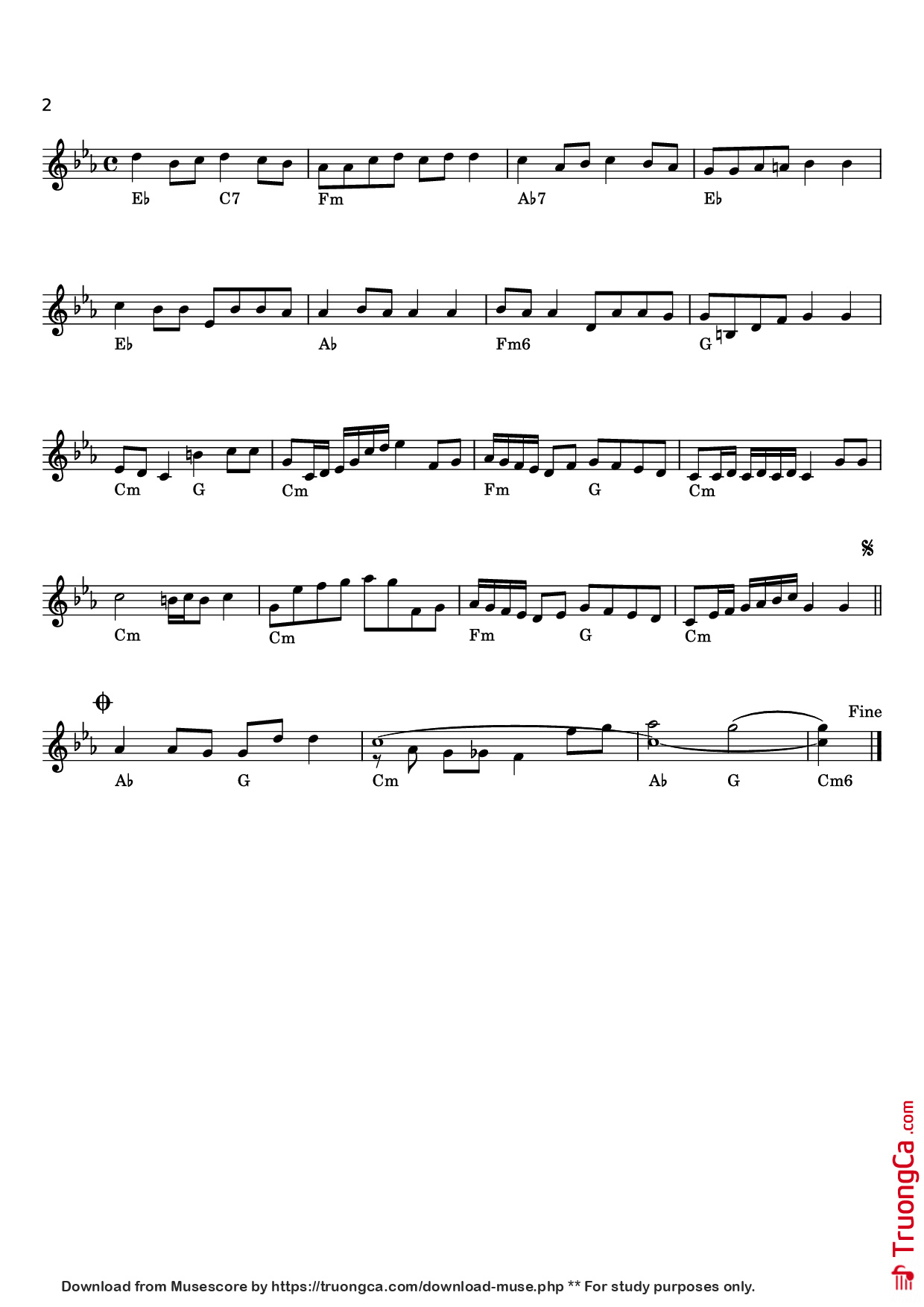 Page 2 of Sheet music PDF Piano يا عاشقة الورد Piano - زكي ناصيف