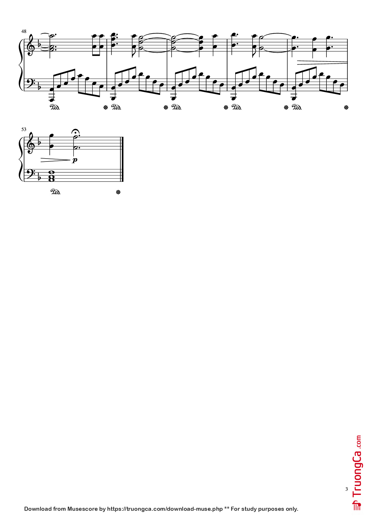 Page 3 of Sheet music PDF Piano Red Swan Piano - Yoshiki - feat. HYDE