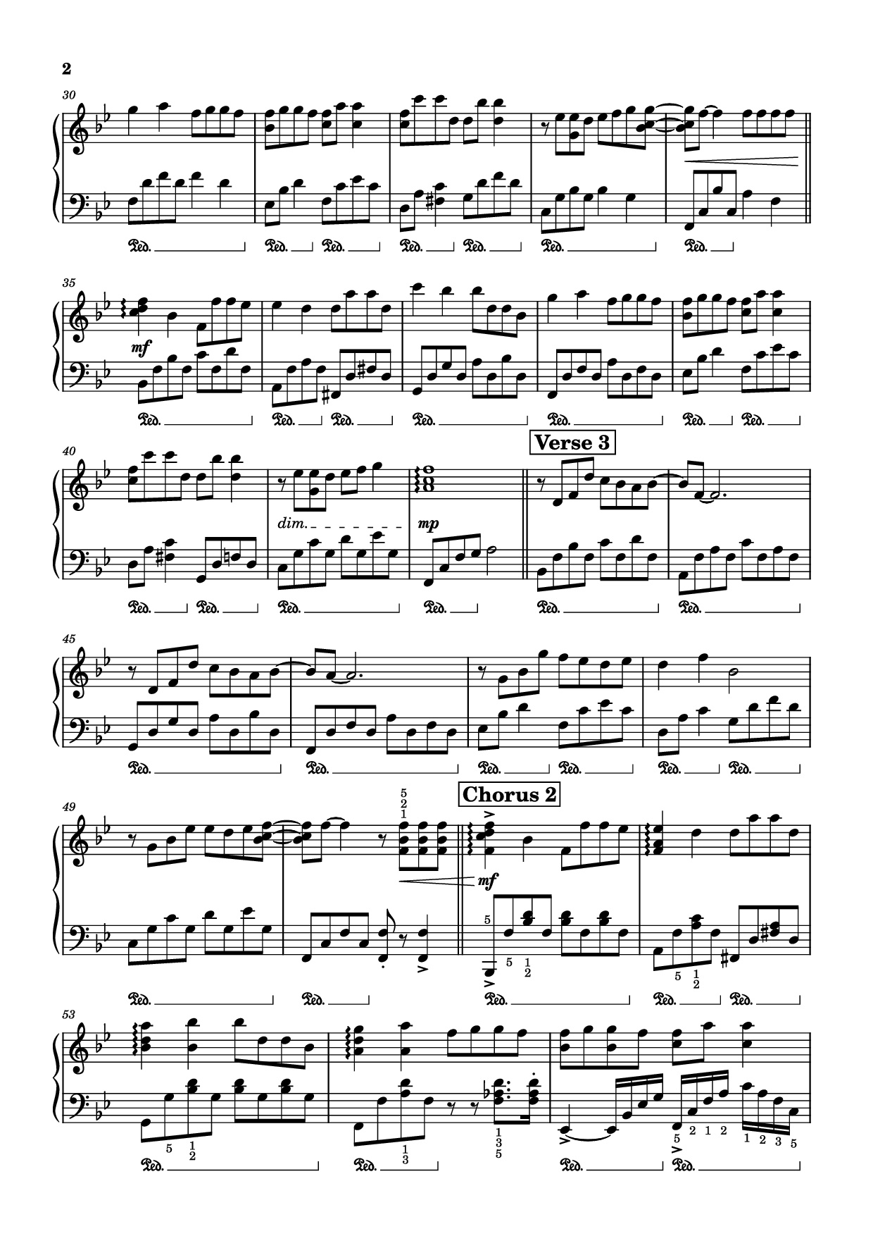 Page 2 of Sheet music PDF Piano PHI ĐIỂU VÀ VE SẦU Piano - Nhậm Nhiên (任然