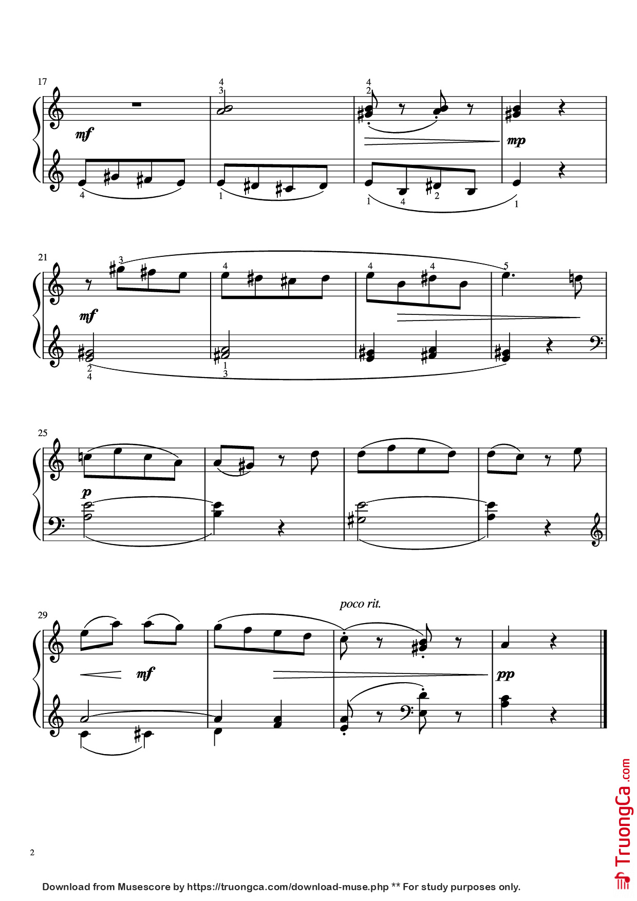Page 2 of Sheet music PDF Piano Adagio Piano - Daniel Steibelt