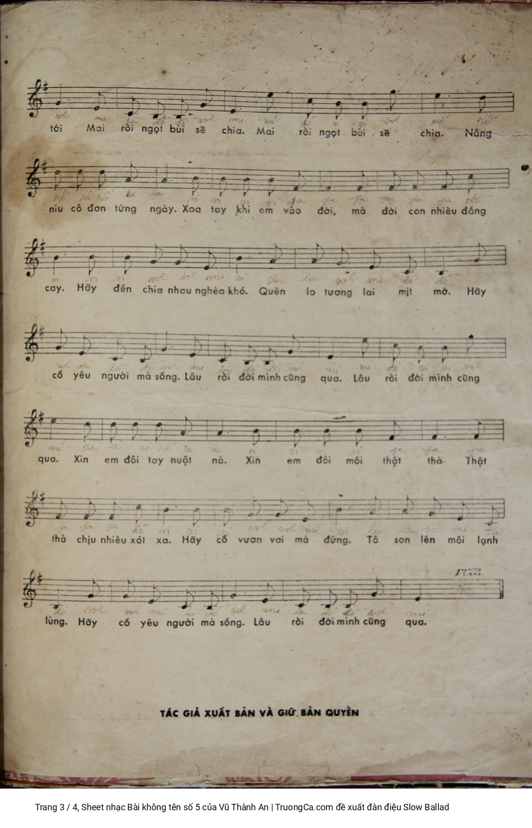 Page 3 of Sheet music PDF Bài không tên số 5 - Vũ Thành An