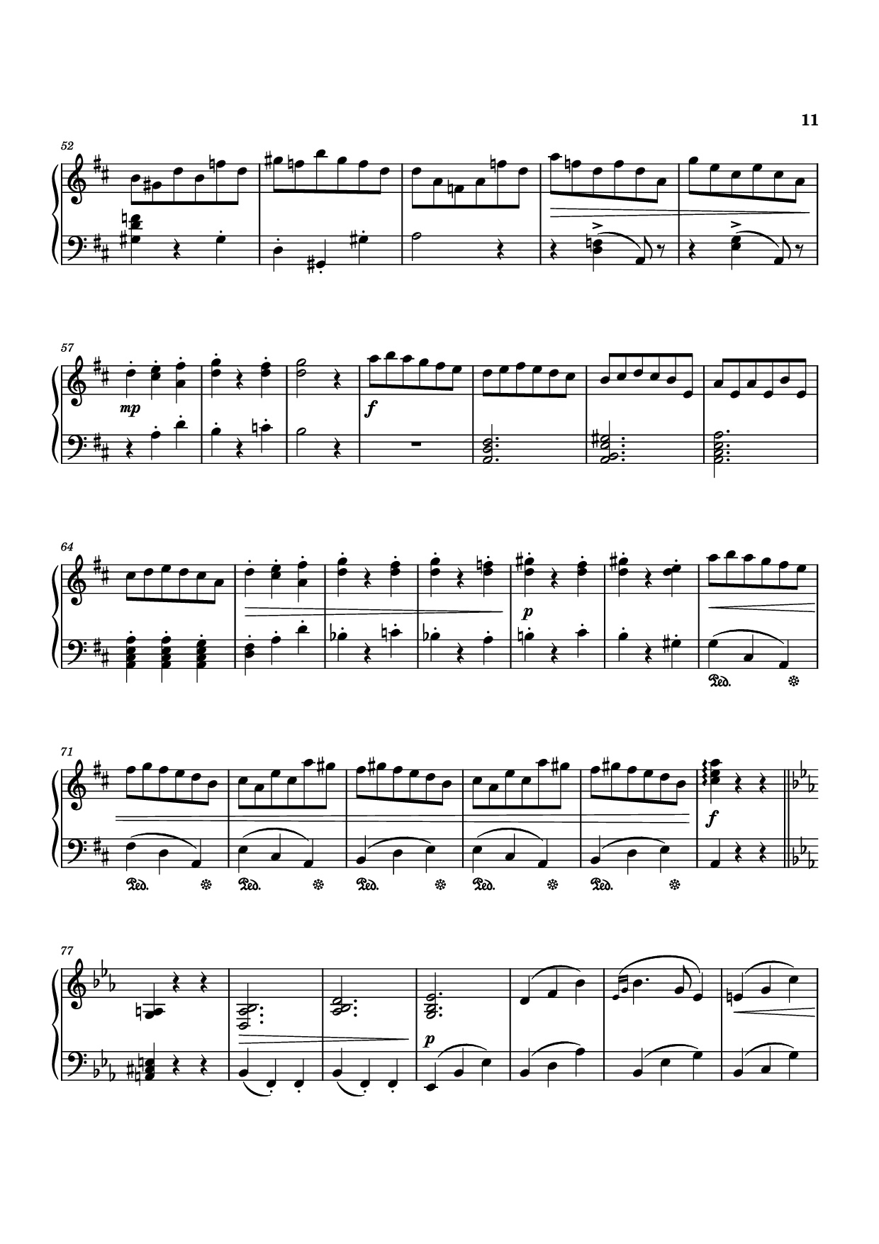 Page 11 of Sheet music PDF Piano Piano Sonata No. 12 in D minor - Michael Nicht