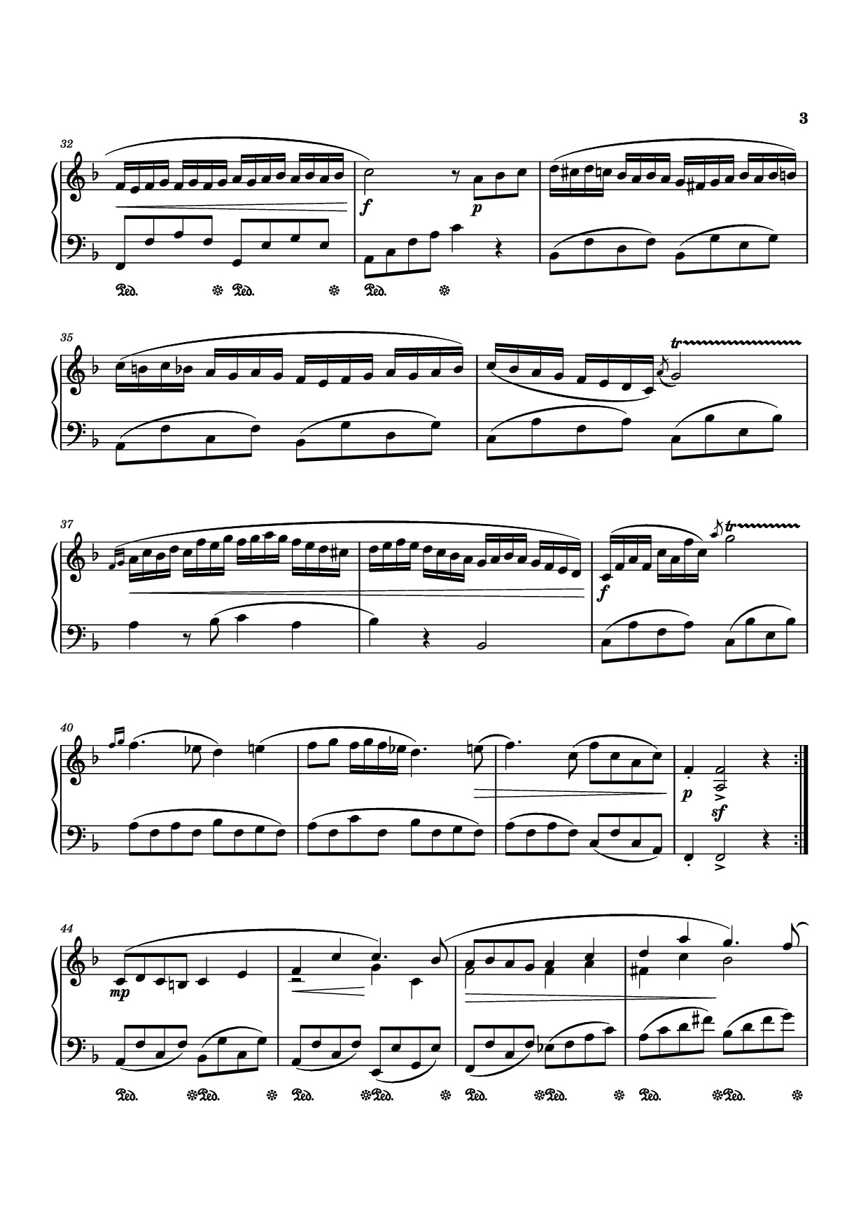 Page 3 of Sheet music PDF Piano Piano Sonata No. 12 in D minor - Michael Nicht