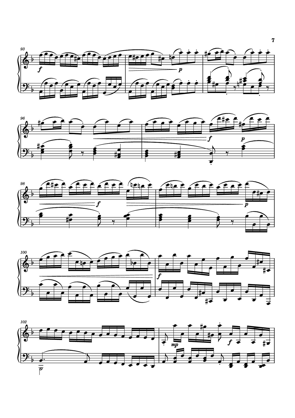 Page 7 of Sheet music PDF Piano Piano Sonata No. 12 in D minor - Michael Nicht