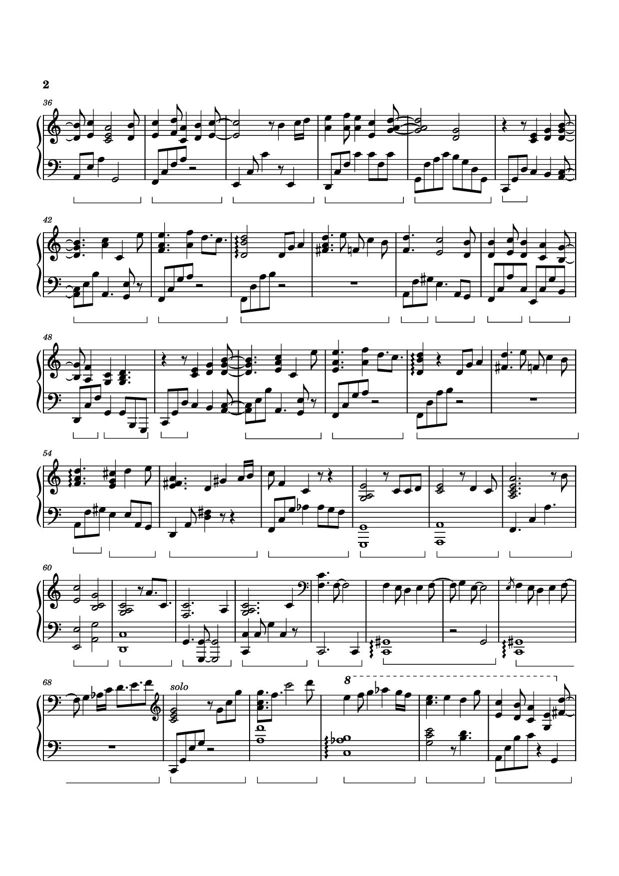 Page 2 of Sheet music PDF Piano Sweet Sorrow Piano - Izumi Hirotaka