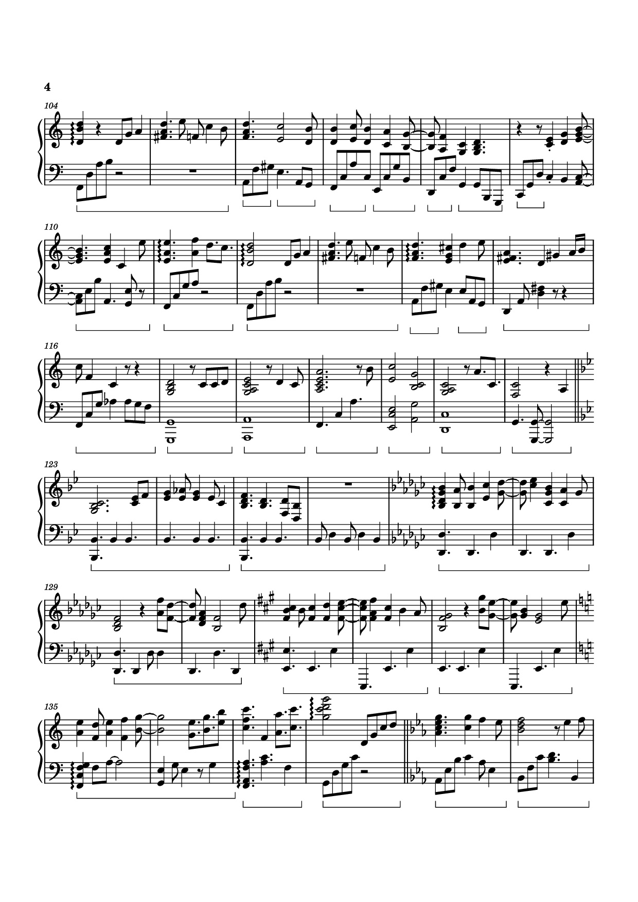 Page 4 of Sheet music PDF Piano Sweet Sorrow Piano - Izumi Hirotaka