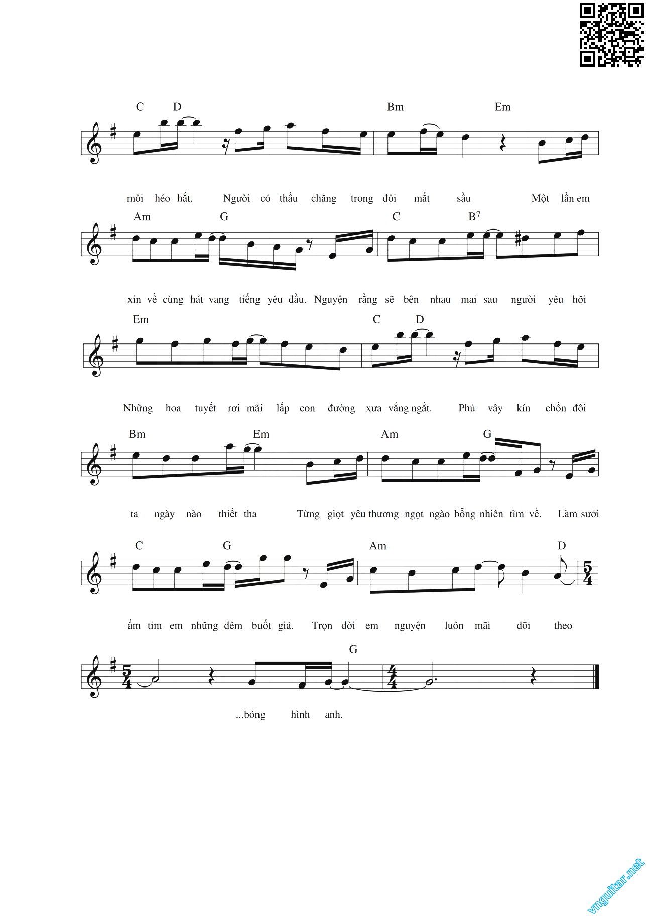 Page 3 of Sheet music PDF Hoa tuyết (Snowflake) - Nhạc Hàn Quốc