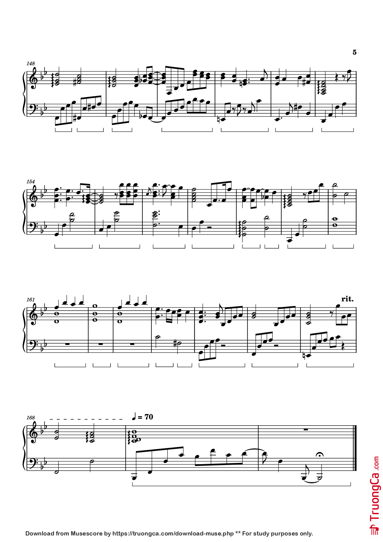 Page 5 of Sheet music PDF Piano Twilight in Upper West Piano - Izumi Hirotaka