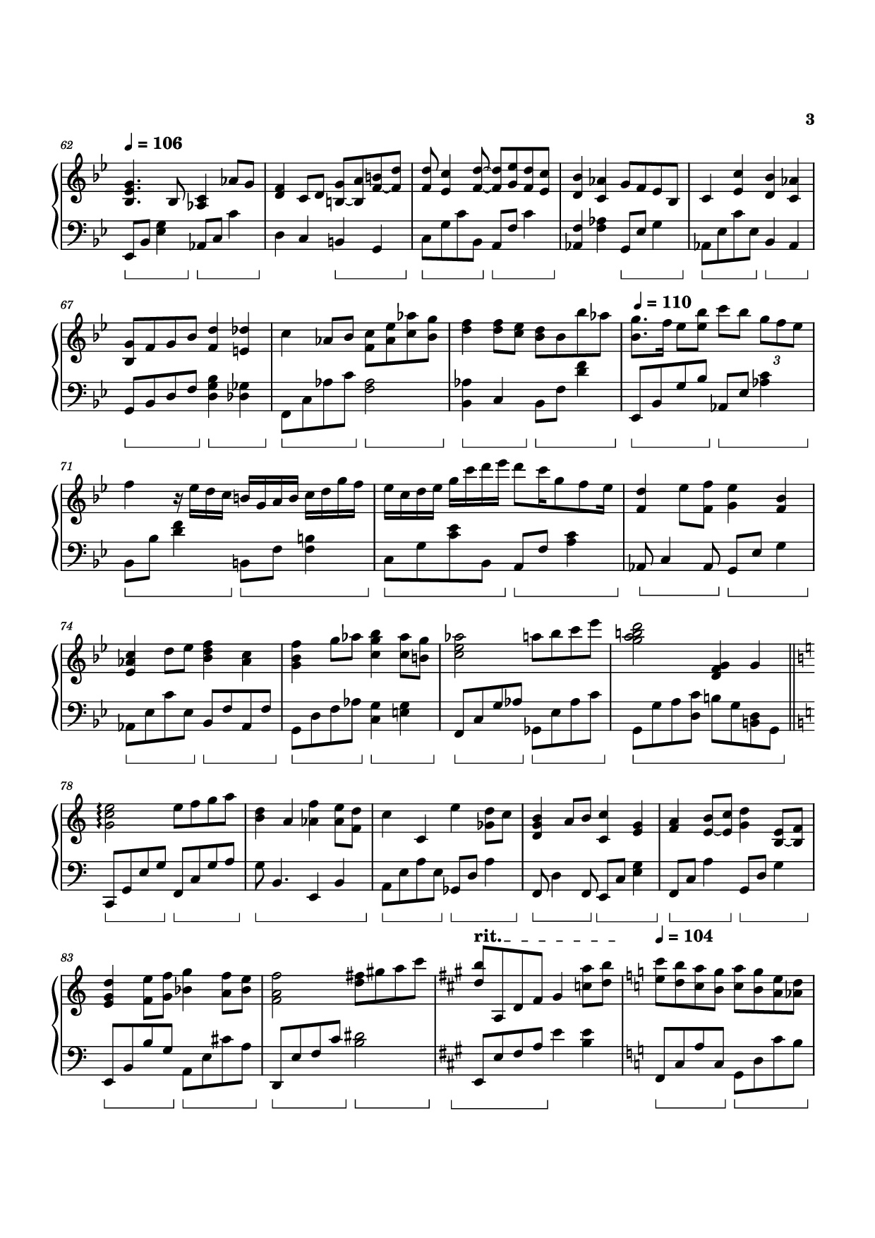 Page 3 of Sheet music PDF Piano Elegy for Silence Piano - Izumi Hirotaka