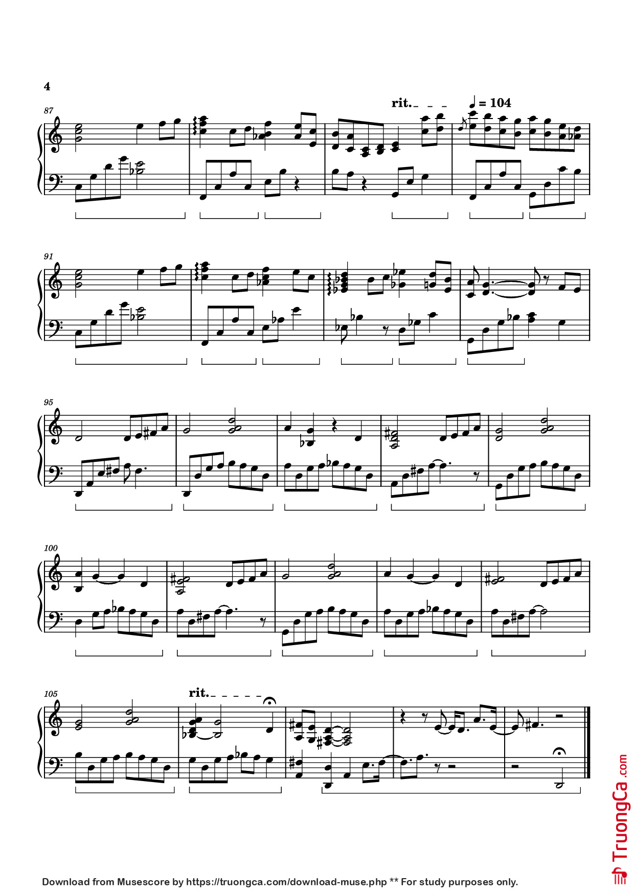 Page 4 of Sheet music PDF Piano Elegy for Silence Piano - Izumi Hirotaka
