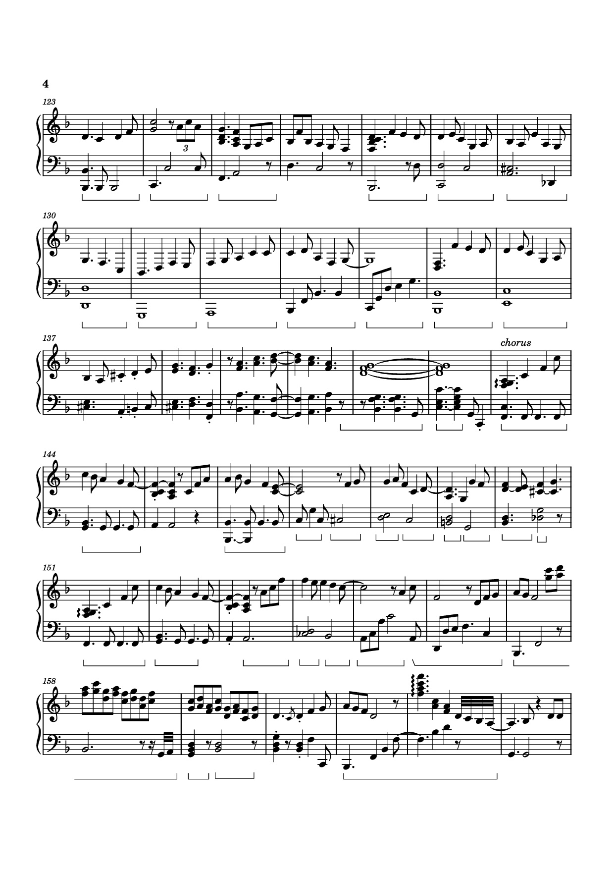 Page 4 of Sheet music PDF Piano White Mane Piano - Izumi Hirotaka