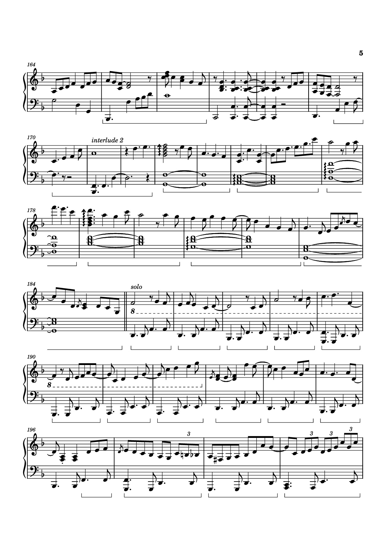 Page 5 of Sheet music PDF Piano White Mane Piano - Izumi Hirotaka