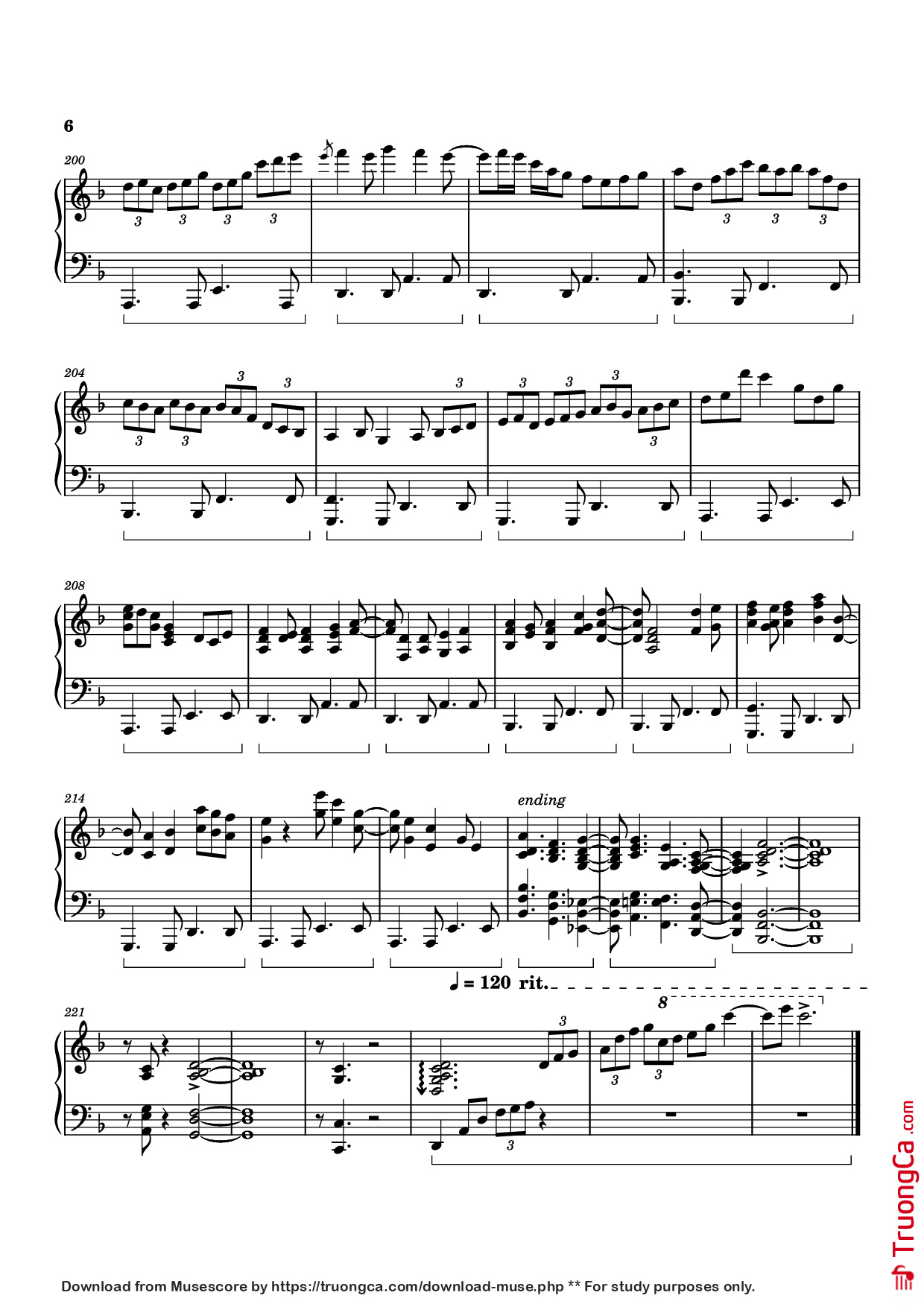 Page 6 of Sheet music PDF Piano White Mane Piano - Izumi Hirotaka