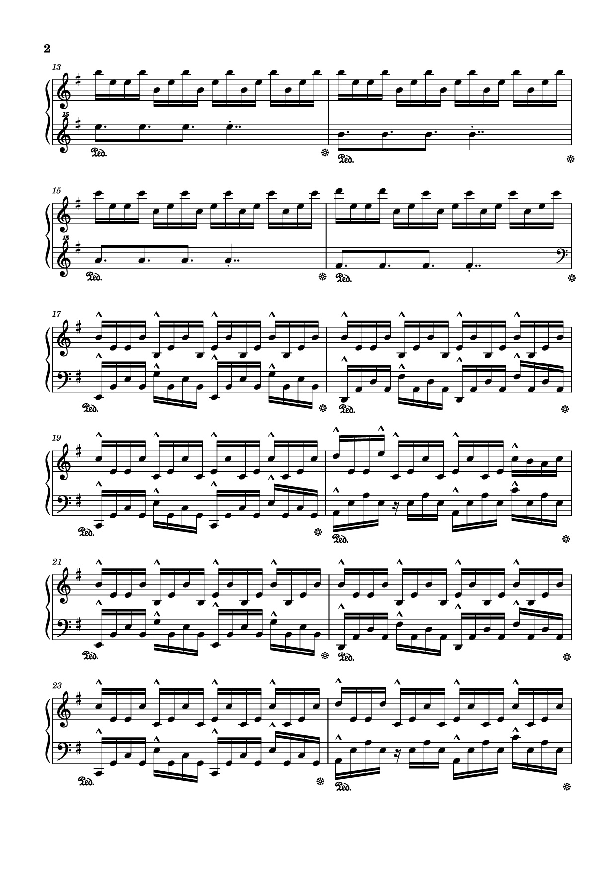 Page 2 of Sheet music PDF Piano Damned - COD: Black Ops Zombies (remix) Piano - Composed by Kevin Sherwood