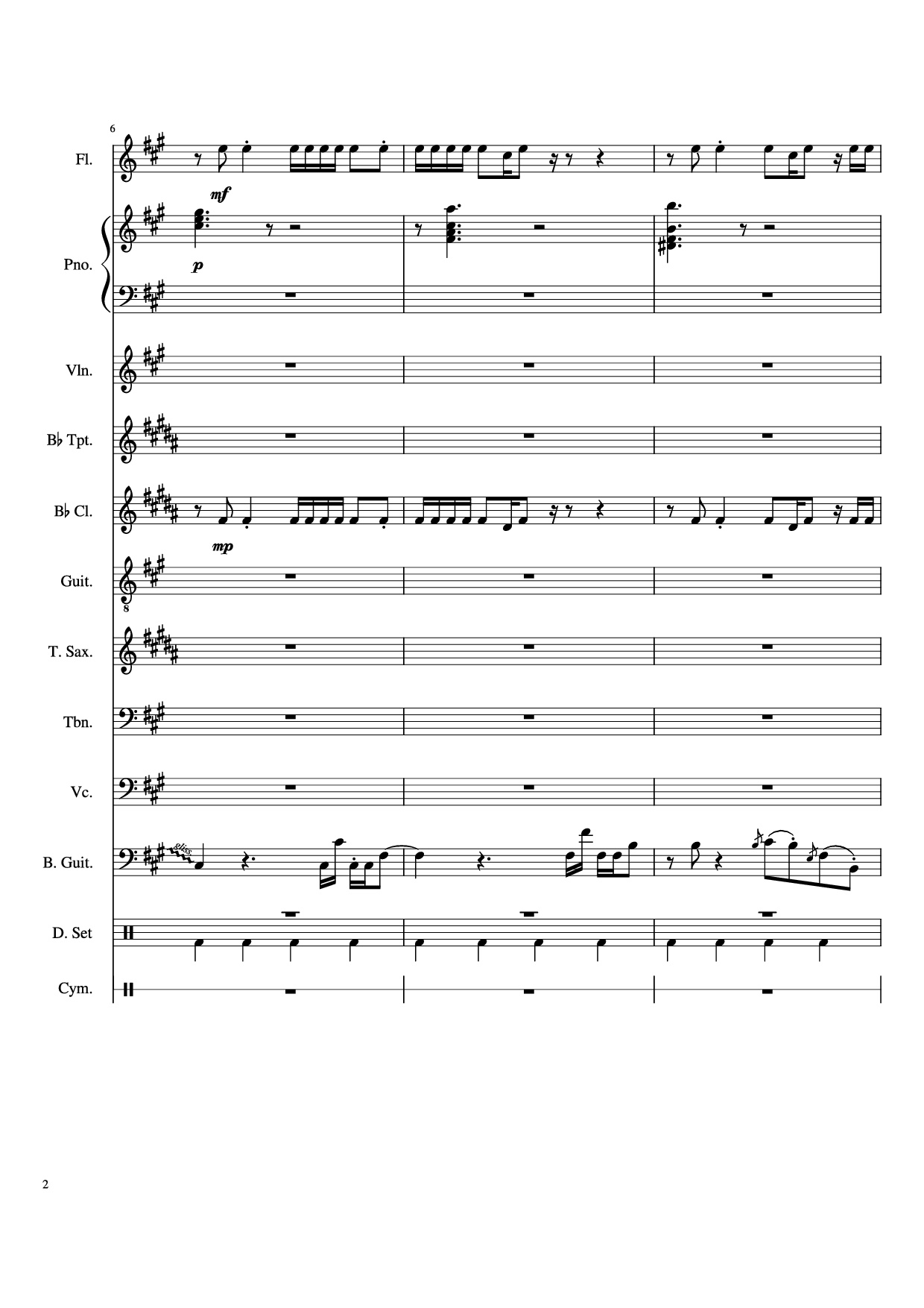 Page 2 of Sheet music PDF Piano Dynamite Piano - Arranged by AmyDoopy