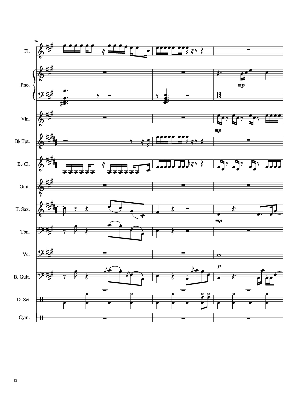 Page 12 of Sheet music PDF Piano Dynamite Piano - Arranged by AmyDoopy