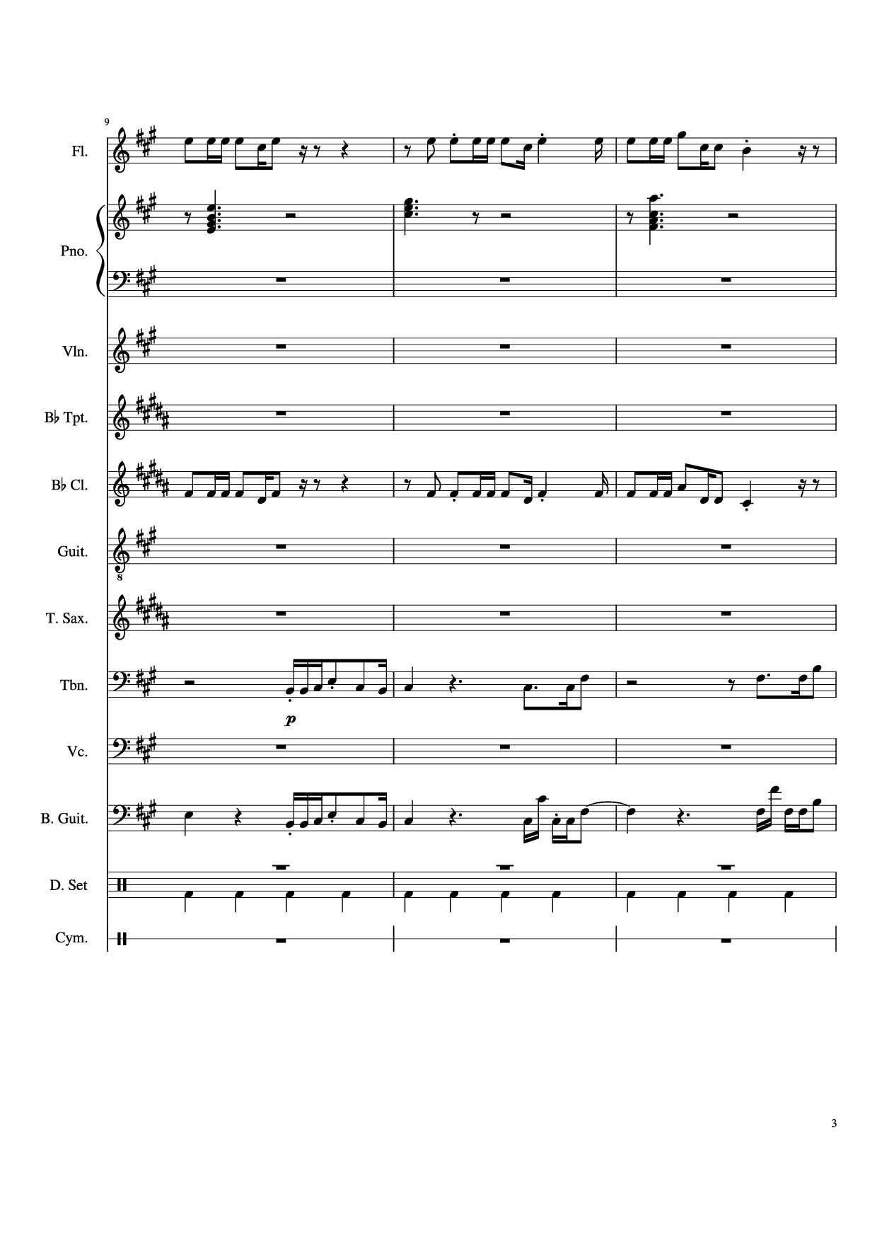 Page 3 of Sheet music PDF Piano Dynamite Piano - Arranged by AmyDoopy