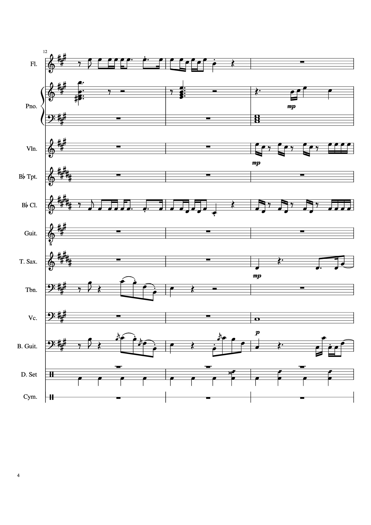 Page 4 of Sheet music PDF Piano Dynamite Piano - Arranged by AmyDoopy