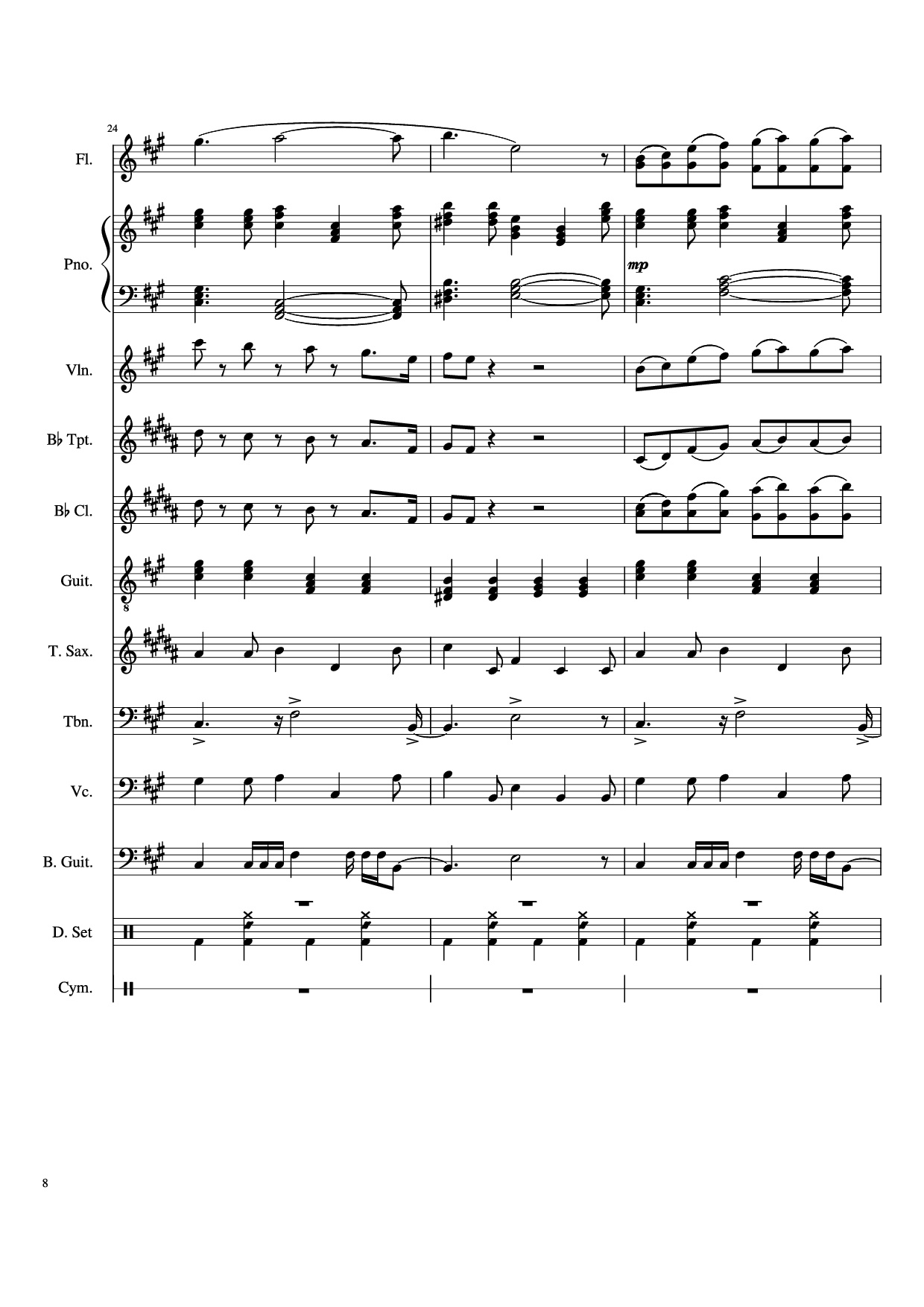 Page 8 of Sheet music PDF Piano Dynamite Piano - Arranged by AmyDoopy