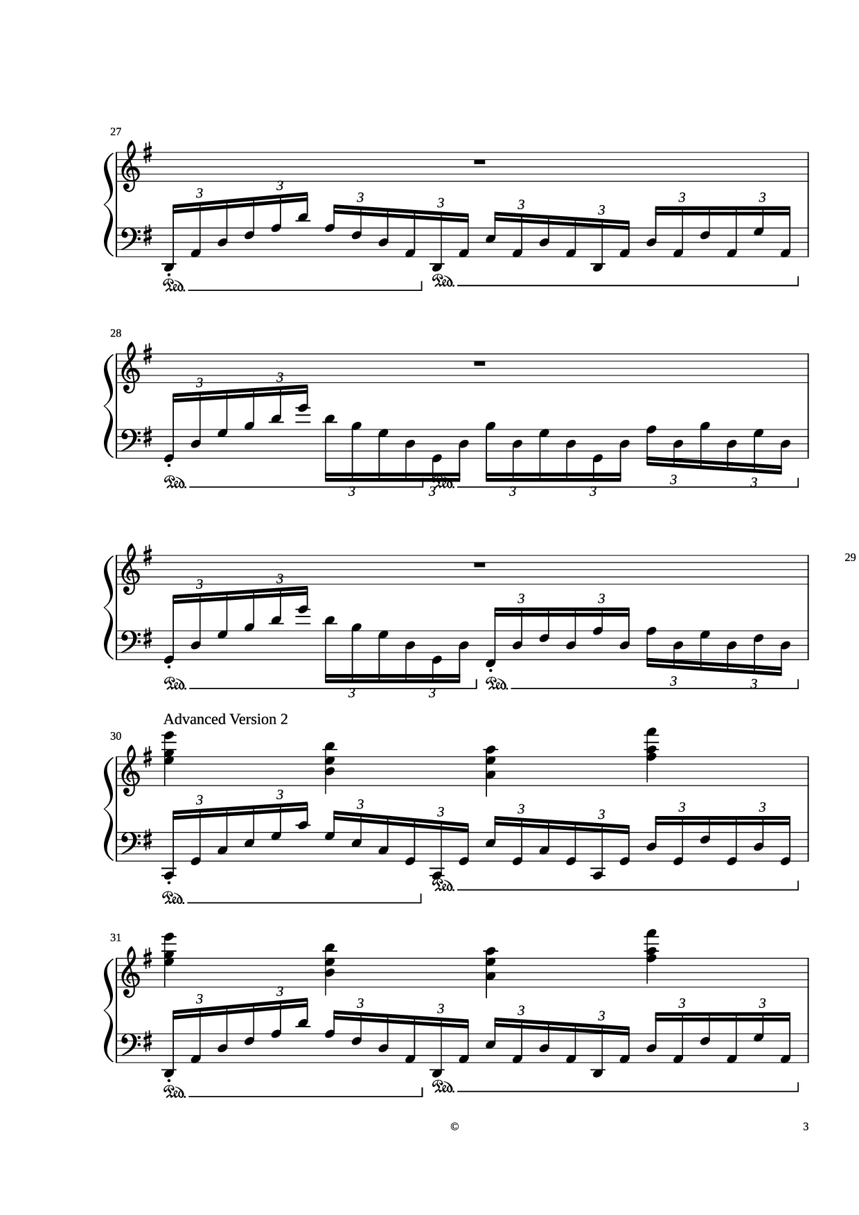 Page 3 of Sheet music PDF Piano Kingdom Hearts - Dearly Beloved Piano - Yoko Shimomura
