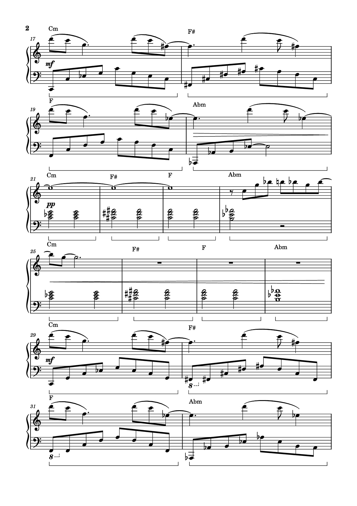 Page 2 of Sheet music PDF Piano Severance - Piano Soundtrack - Comp. by Theodore Shapiro