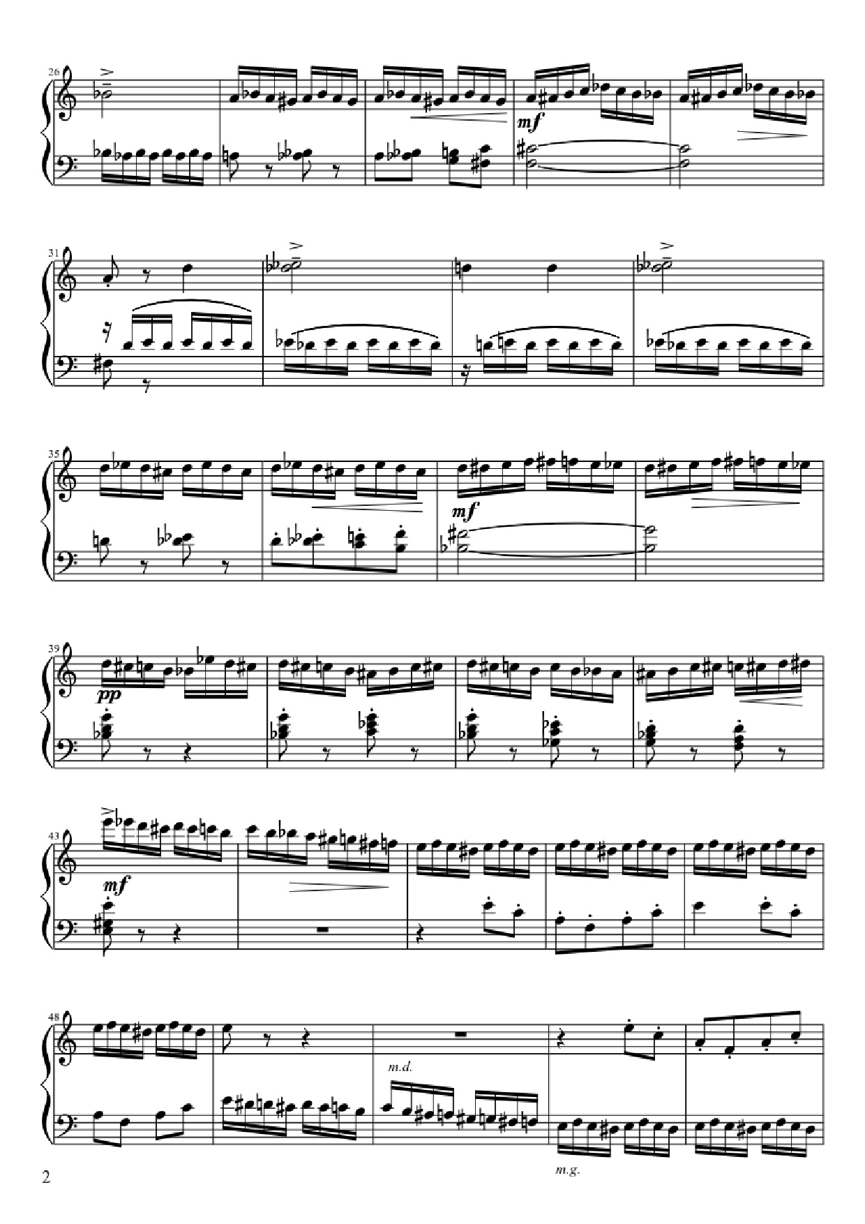 Page 2 of Sheet music PDF Piano Hummelflug Piano - Nikolai Andreyevitch Rimsky-Korsakov