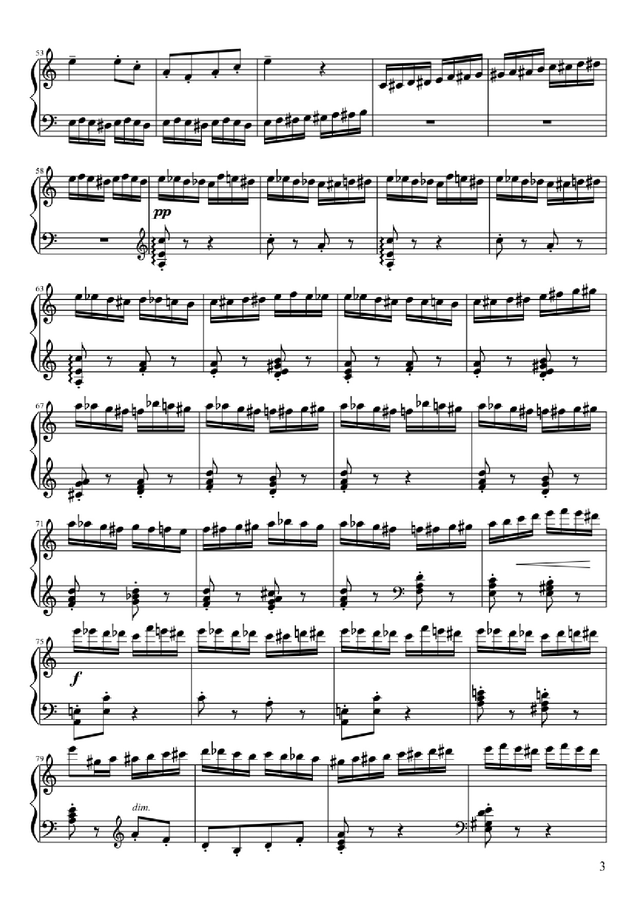 Page 3 of Sheet music PDF Piano Hummelflug Piano - Nikolai Andreyevitch Rimsky-Korsakov