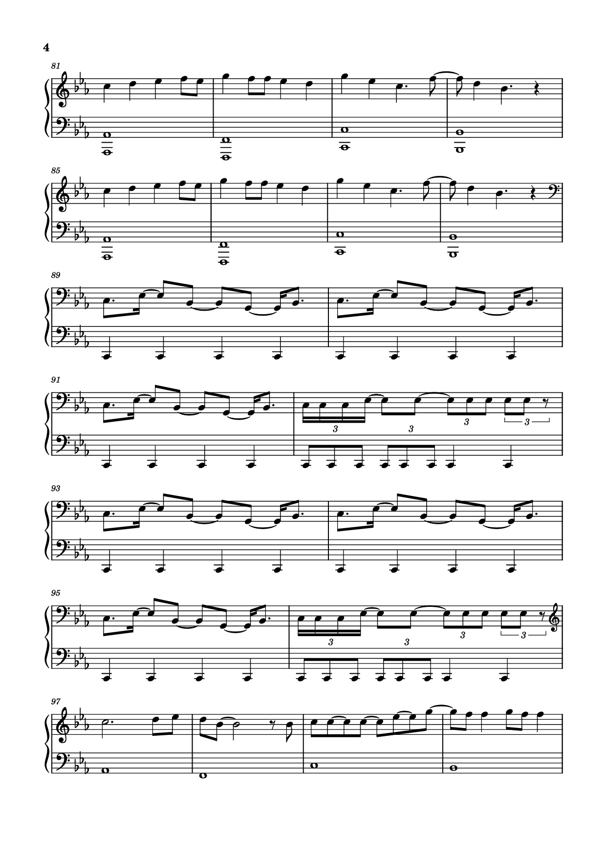 Page 4 of Sheet music PDF Piano Judas Piano - Lady Gaga