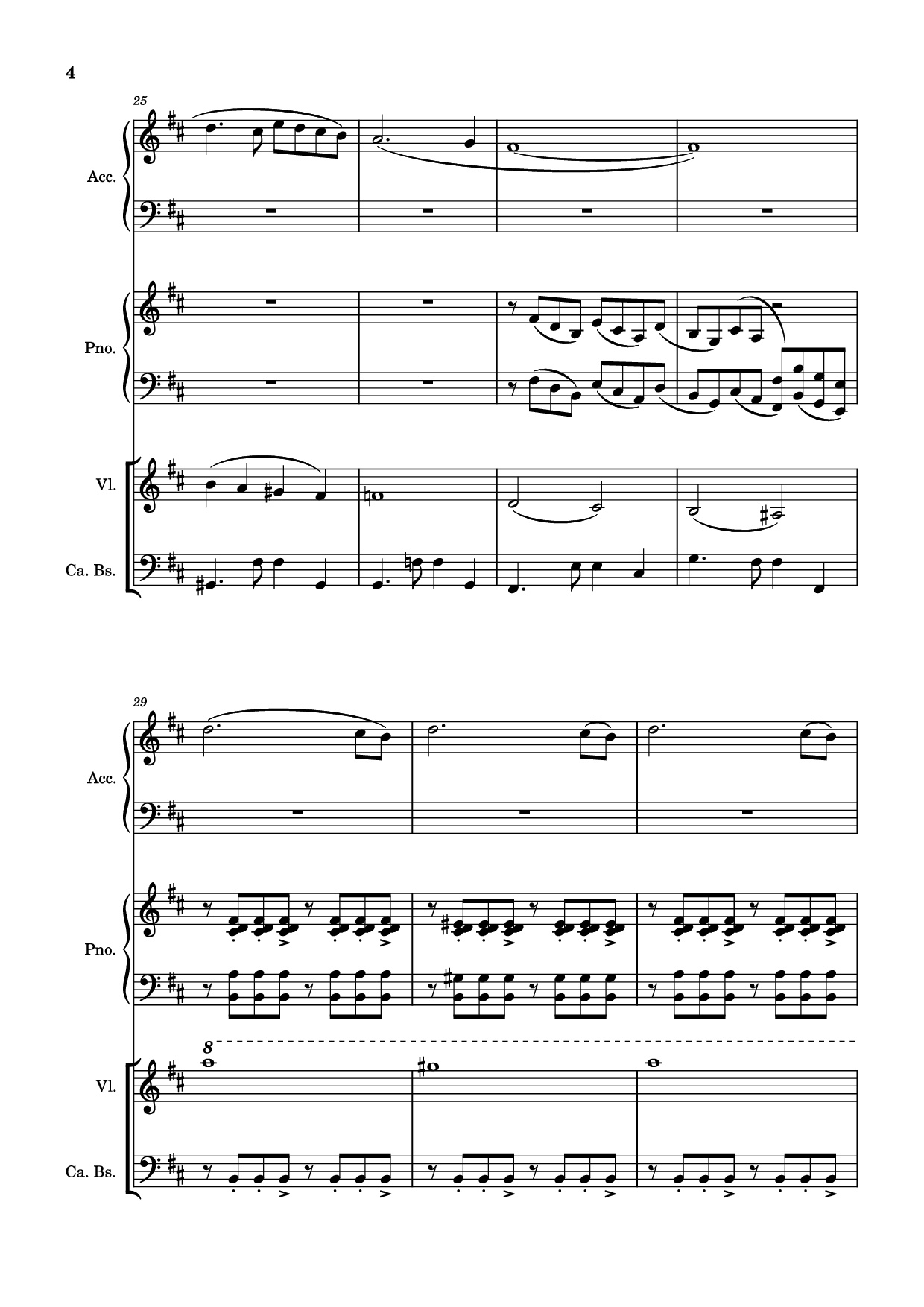 Page 4 of Sheet music PDF Piano Milonga del ángel Piano - A. Piazolla