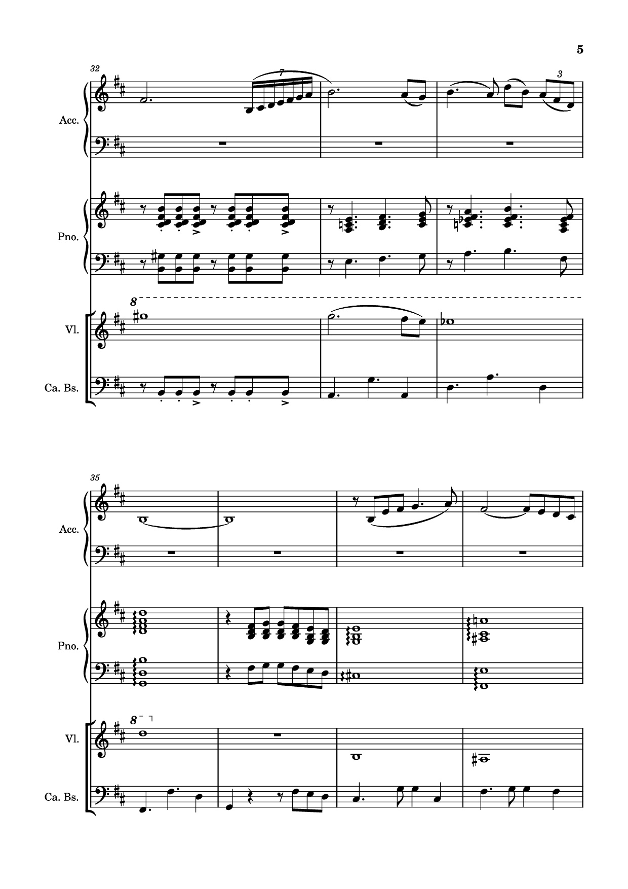 Page 5 of Sheet music PDF Piano Milonga del ángel Piano - A. Piazolla