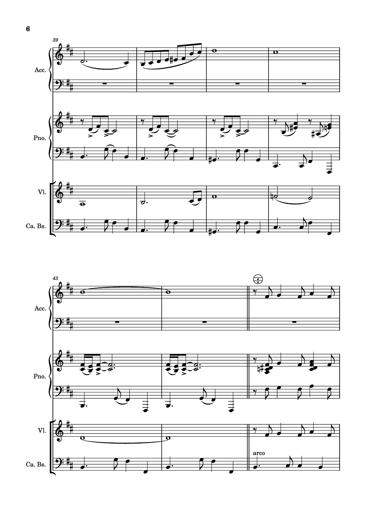 Page 6 of Sheet music PDF Piano Milonga del ángel Piano - A. Piazolla