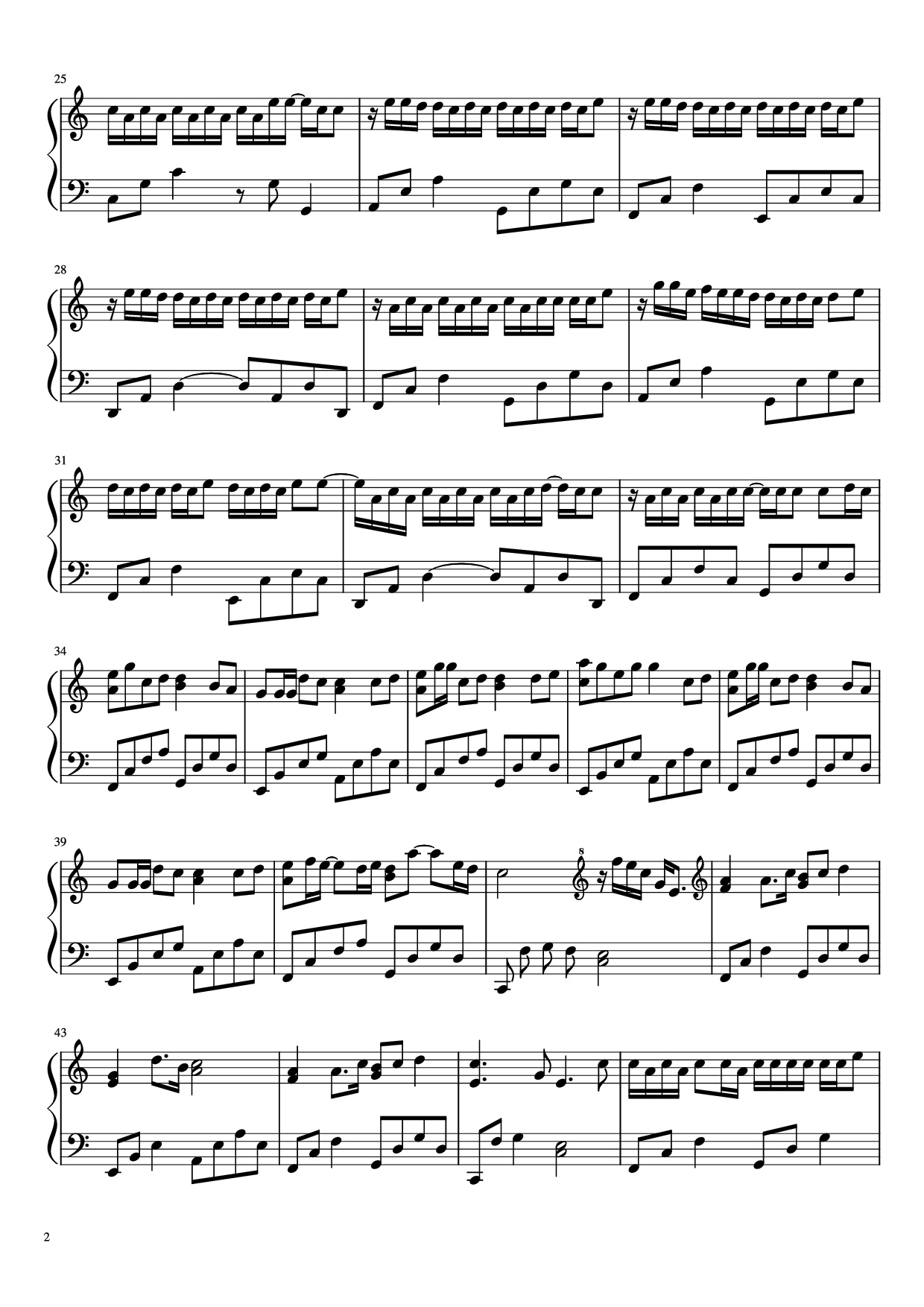Page 2 of Sheet music PDF Piano 把回忆拼好给你 Gói Gọn Hồi Ức Trao Cho Anh - 王贰浪