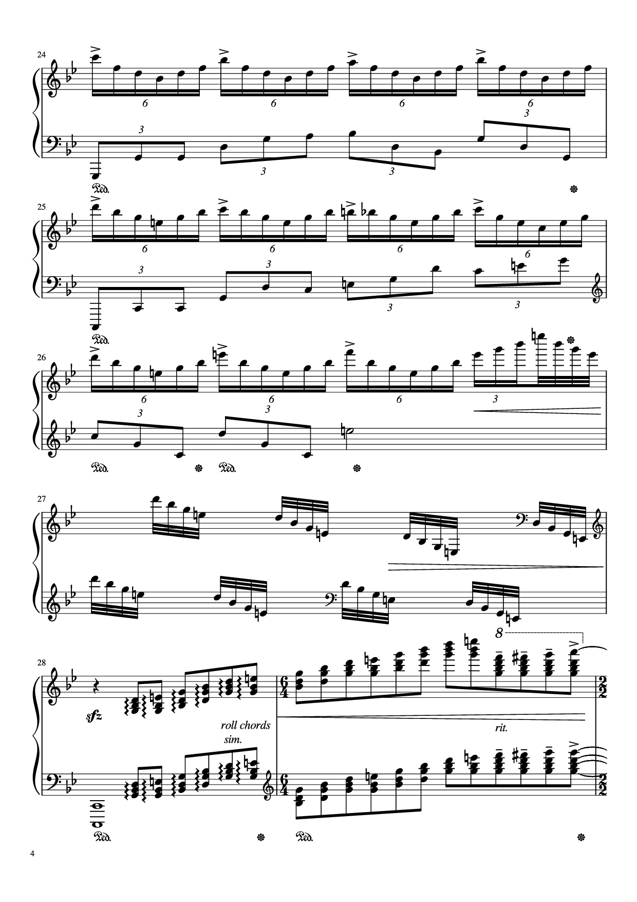 Page 4 of Sheet music PDF Piano Great Fairy Fountain (Piano Etude) - Erik C 