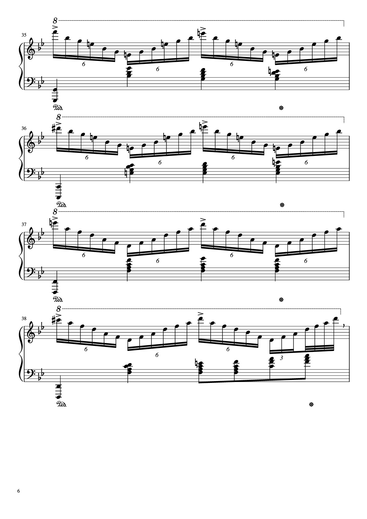 Page 6 of Sheet music PDF Piano Great Fairy Fountain (Piano Etude) - Erik C 