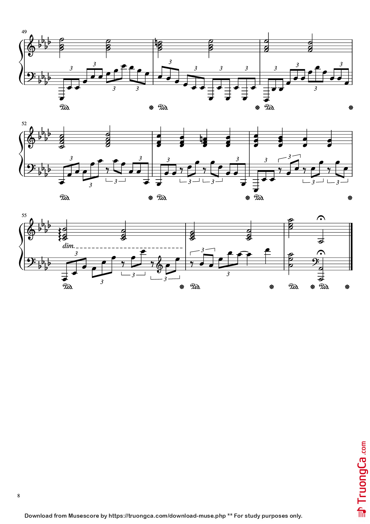 Page 8 of Sheet music PDF Piano Great Fairy Fountain (Piano Etude) - Erik C 