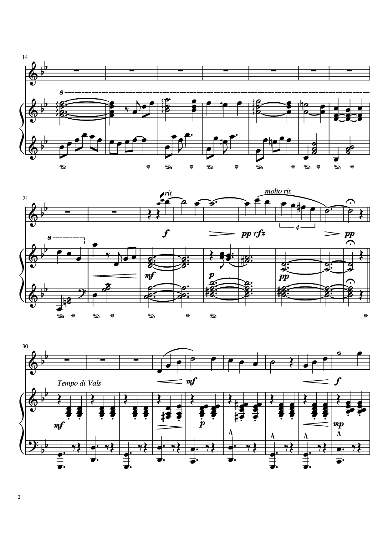Page 2 of Sheet music PDF Piano Merry Go Round Of Life Piano - Undefined